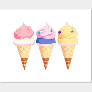 Ice Cream Cones Posters and Art